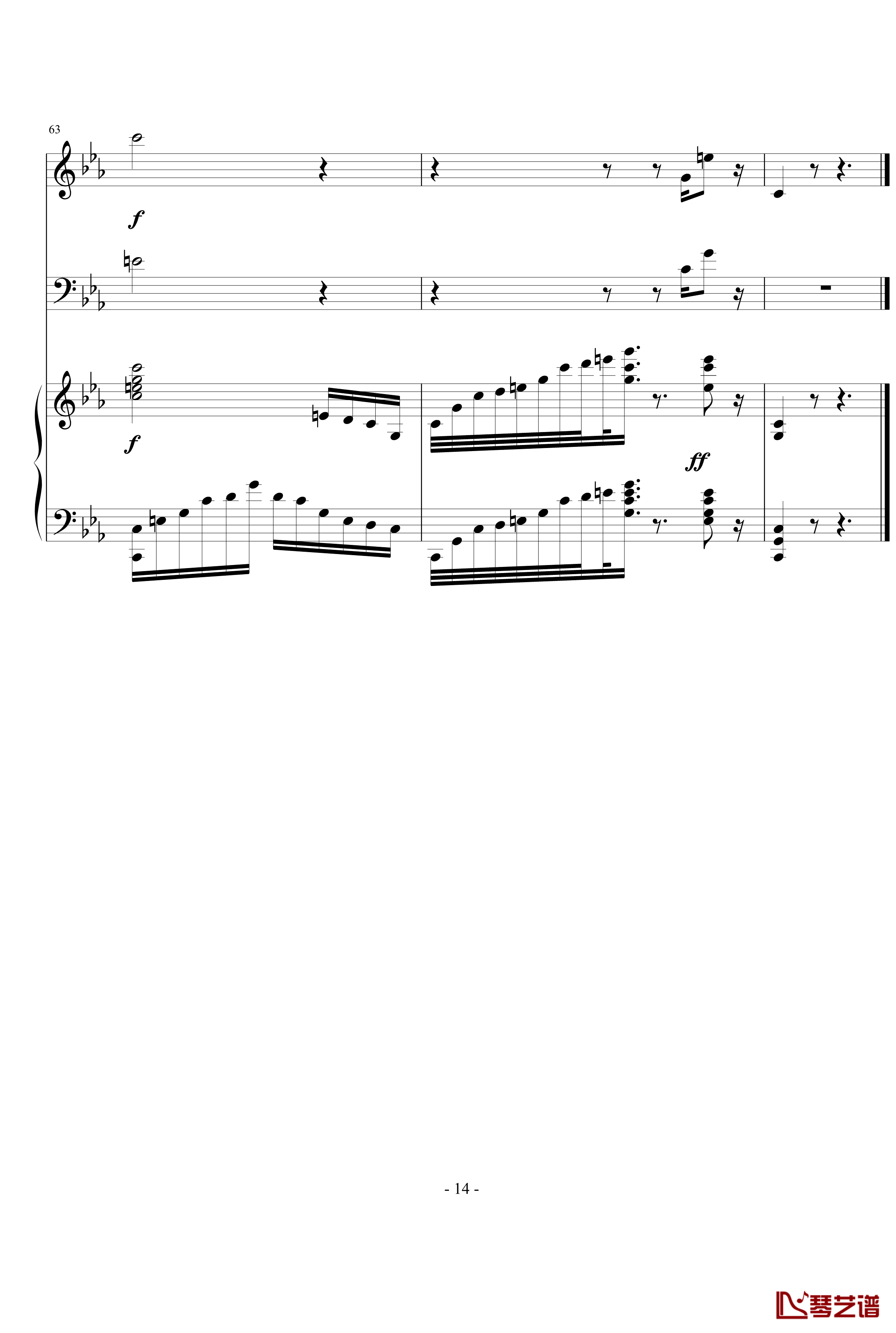 Trio piece钢琴谱-nyride-随写三重奏小品14