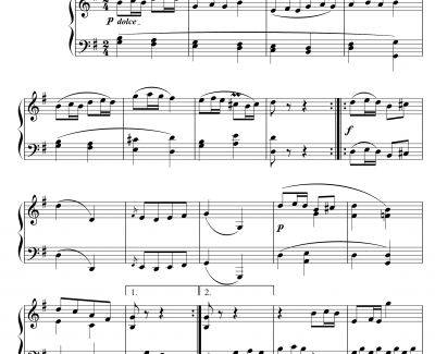 贝多芬第25奏鸣曲第三乐章钢琴谱-贝多芬