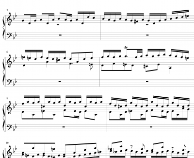 G小调赋格BWV578钢琴谱-巴赫-P.E.Bach