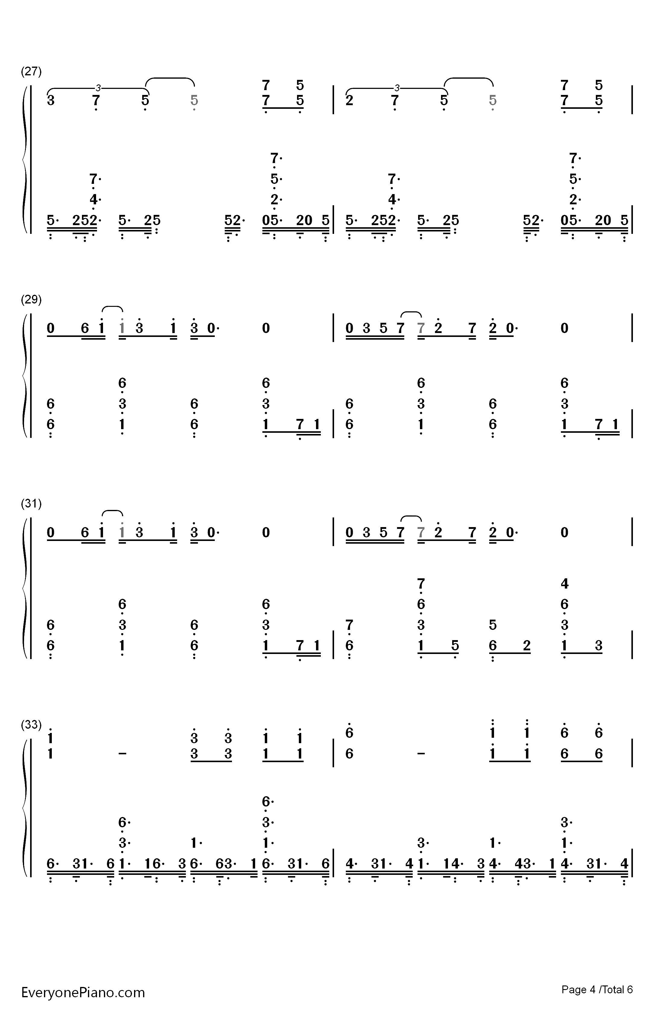 Illusion钢琴简谱-数字双手-猎豹移动公司4