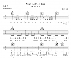 Numb Little Bug吉他谱-Em Beihold-G调原版弹唱谱