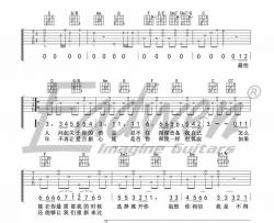 梁朝伟《只怕留不住你》吉他谱(C调)-Guitar Music Score