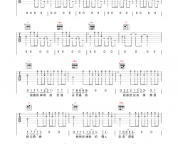 2月14吉他谱-深蓝乐团-G调原版六线谱-高清图片谱