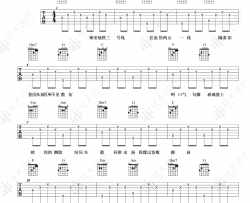 三号线吉他谱-刘大壮-C调简单版-图片谱