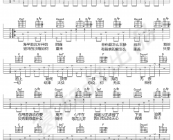 珊瑚海吉他谱-周杰伦-《珊瑚海》G调原版弹唱谱-高清六线谱